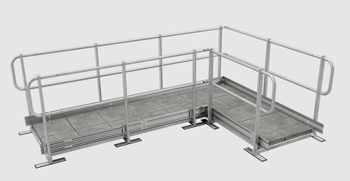 Aluminum footbridge - SafetyConcept s.a. - steel / galvanised steel / sustainable