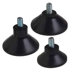 Machine foot - V12Z39M0 series - Advanced Antivibration Components - PVC / zinc-coated steel / leveling
