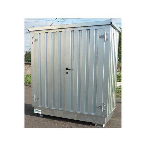Steel storage shelter - BUNG2MPF-1MP - DIFOPE - galvanized steel frame / with bund / with frame