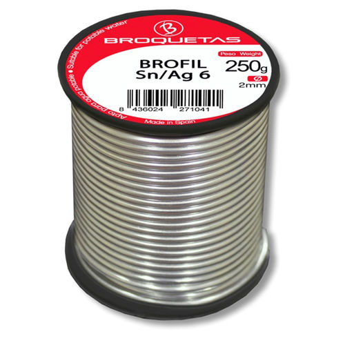 Lead-free soldering wire - BROFIL Sn/Ag 6 - Broquetas - for hot gas / copper