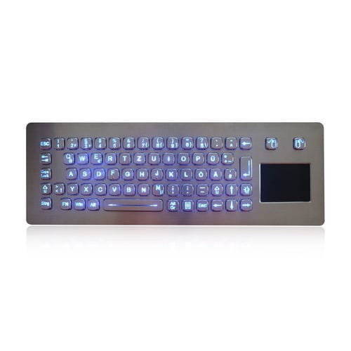 Panel-mount keyboard - K-TEK-A361TP-BL-DWP - Key Technology China Limited - with 2 mouse keys / 70-key / with touchpad