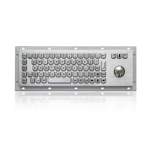 Panel-mount keyboard - K-TEK-A343-MTB-DWP - Key Technology China Limited - with 3 mouse keys / 71-key / with trackball