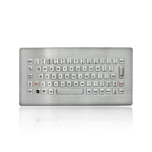 Panel-mount keyboard - K-TEK-B228-UT-DWP - Key Technology China Limited - 68-key / for public access kiosks and internet terminals / for industrial applications
