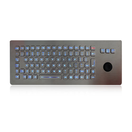 Panel-mount keyboard - K-TEK-A361-DHP-FN-BL-DWP - Key Technology China Limited - with Fn key / with 3 mouse keys / 86-key