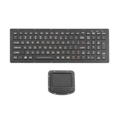 Panel-mount keyboard - K-TEK-M334KP-FN-BL-NV-151B-DWP +M73TP-IL - Key Technology China Limited - with Fn key / with 2 mouse keys / 101-key
