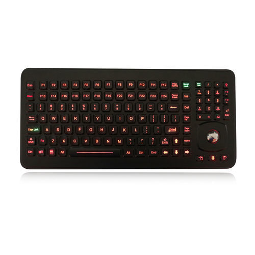 Panel-mount keyboard - K-TEK-M379-OTB-KP-FN-BL-IL  - Key Technology China Limited - with mechanical keys / with Fn key / with 3 mouse keys
