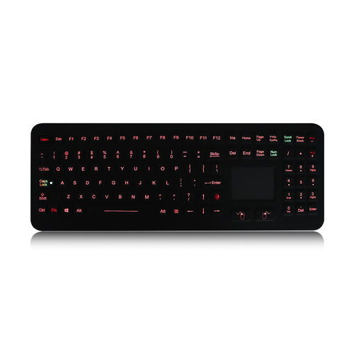 Panel-mount keyboard - K-TEK-M399TP-KP-FN-BL - Key Technology China Limited - with mechanical keys / with Fn key / with 2 mouse keys