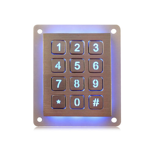 12-key keypad - K-TEK-B48-12-KP-AC-BL-DWP - Key Technology China Limited - panel-mount / stainless steel / IP65