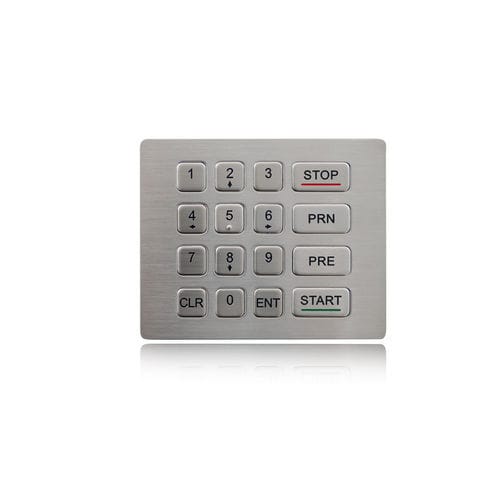 16-key keypad -  K-TEK-B120KP-AC-DWP - Key Technology China Limited - panel-mount / stainless steel / IP65