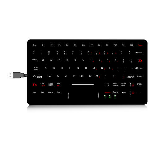 Panel-mount keyboard - K-TEK-M281-DHP-FN-BL-NV-151B - Key Technology China Limited - with mechanical keys / with Fn key / with 3 mouse keys