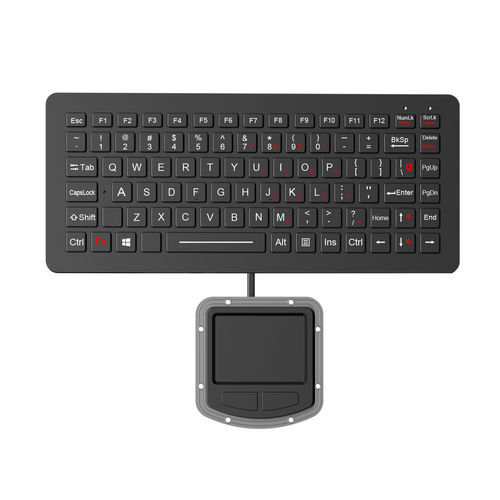 Panel-mount keyboard - K-TEK-M282-122-FN-BL-IT-ML-DWP+M73TP - Key Technology China Limited - with mechanical keys / 86-key / with 2 mouse keys