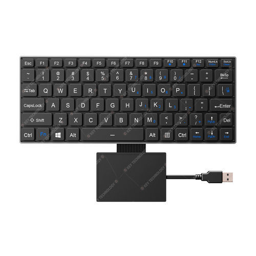 Panel-mount keyboard - K-TEK-V268-FN-BL-FC-SC-DWP+TP85-DML - Key Technology China Limited - scissor switch / 80-key / with touchpad