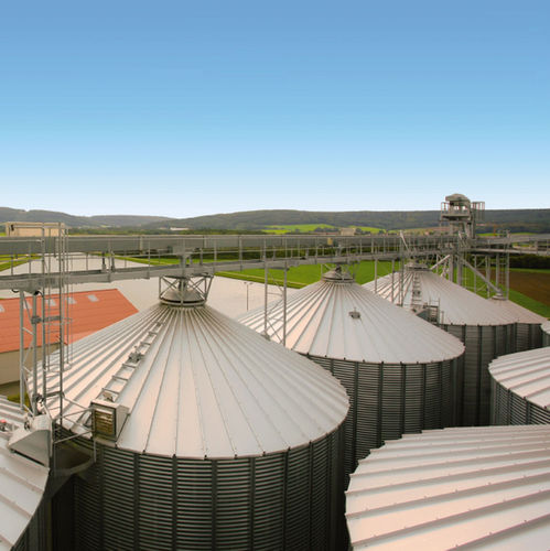 Bulk products silo - Bühler Group - food / bin / steel