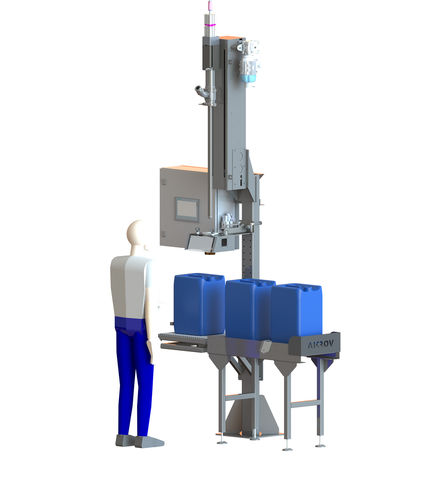 Semi-automatic filling machine - LSG - AiCROV - for plastic bottles / container / can