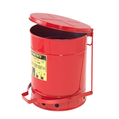 Steel waste bin - 31100 - AJ Produkter - industrial waste / with lid / pedal