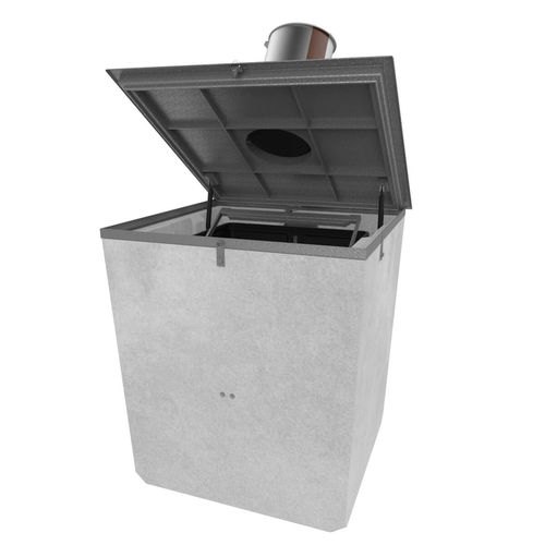 Plastic waste container - KONCEPT - Sotkon - rear loading