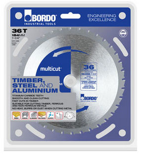 Circular saw blade - Multicut series - Bordo Industrial Pty ltd - TCT / for steel / for non-ferrous metals