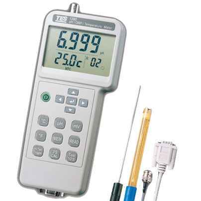 Temperature measuring instrument - TES-1380K - TES Electrical Electronic Corp. - pH/oxidation-reduction / digital / portable