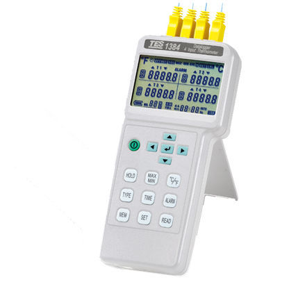 Thermocouple thermometer - TES-1384 - TES Electrical Electronic Corp. - digital / USB / hand-held