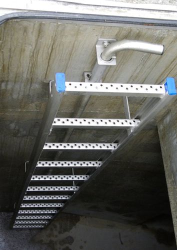 Stainless steel ladder - SiS series - Huber Technology - single / for tanks