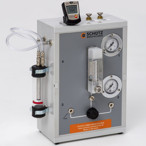 Flow sensitivity test station - PS 203 F - Schütz GmbH Messtechnik - semi-automatic / semiconductor / for gas detectors