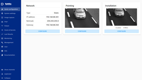 Management software - Stark - Tattile srl - interface / TCP / for camera
