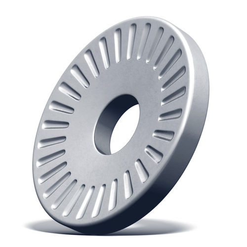 Ribbed washer - GRIS DECOUPAGE - conical / steel