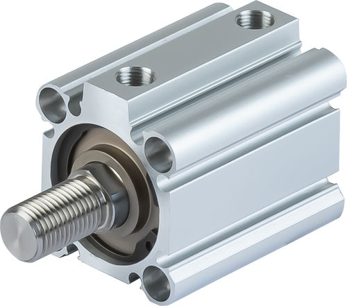 Short-stroke cylinder - CD series - A&T Fluid solutions - pneumatic / magnetic piston / with through rod