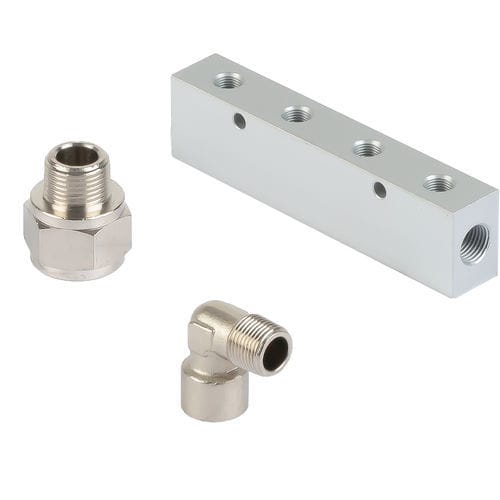 Standard fitting - B200 series - A&T Fluid solutions - for compressed air / threaded / elbow