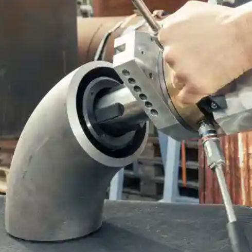 Elbow chamfering machine - TE series - DWT GmbH - for weld seam preparation / for pipes / for thick pieces