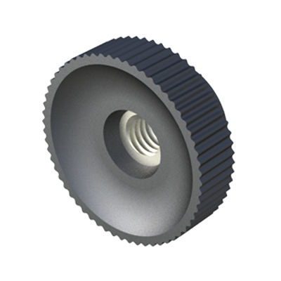 Knurled knob - LHME - ISC PLASTIC PARTS - round / polyamide / steel