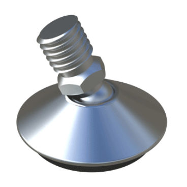 Machine foot - MFDD - ISC PLASTIC PARTS - polypropylene / steel / adjustable