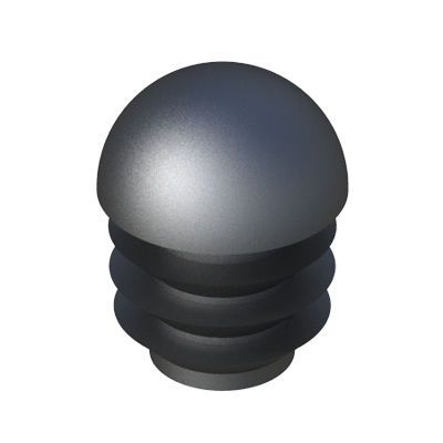 Round plug - LGLR - ISC PLASTIC PARTS - finned / male / low-density polyethylene (LDPE)