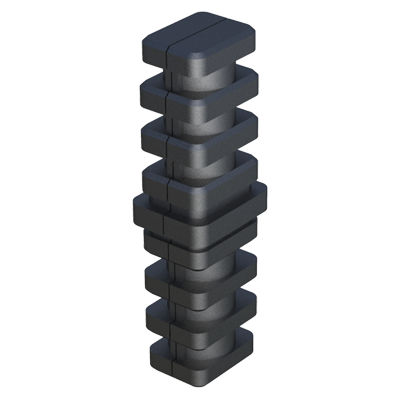 Square tube connector - SAIAA - ISC PLASTIC PARTS - steel
