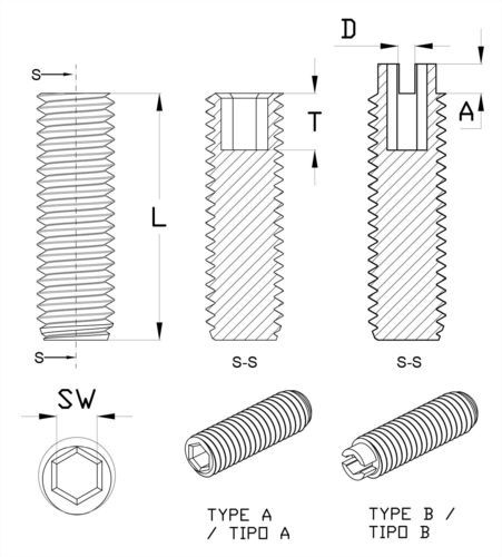 Polycarbonate headless screw - EEF - ISC PLASTIC PARTS - plastic / thermoplastic / for plastics