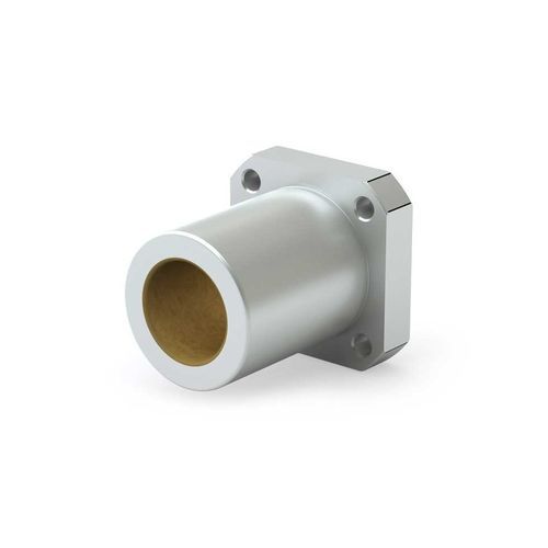Flange plain bearing - SFPM series - PBC Linear - aluminum / anodized aluminum / self-lubricating