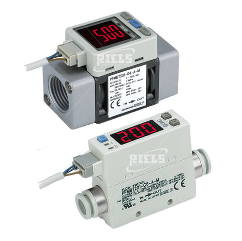 Thermal flow switch - PF2MC7 series - Riels Instruments - for air / compact / digital