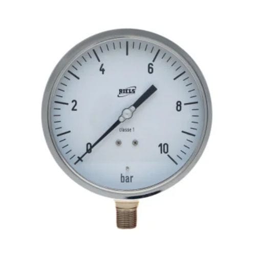 Dial pressure gauge - RIB800 series - Riels Instruments - threaded / stainless steel / aluminum