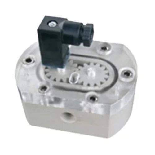 Gear flow meter - VZB-04-PP-VA - Riels Instruments - impeller / volume / for liquids
