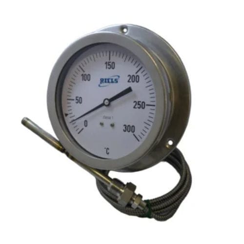 Gas expansion with capillary thermometer - RIC250 - Riels Instruments - dial / ATEX / flange