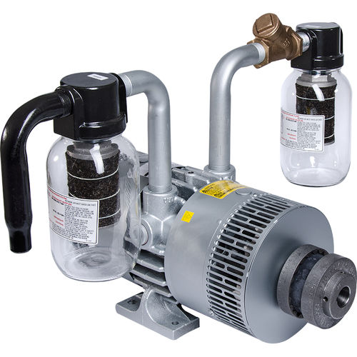 Rotary vane vacuum pump - 6066 series - GAST - lubricated / single-stage / for laboratory