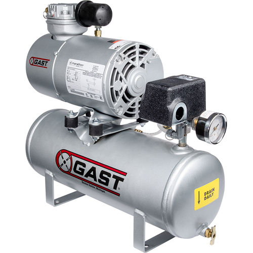 Piston compressor - 1LAA-11T-M100X - GAST - air / electrically-powered / stationary