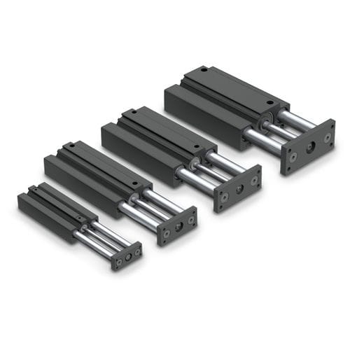 Pneumatic cylinder - Power-Block2™ - Tolomatic, TOL-O-MATIC - with guided piston rod / double-acting / block