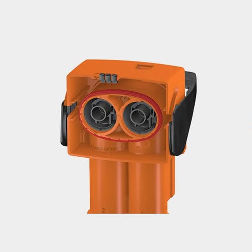 2-pole connector - PM-MP10-2SDD-IT - Stäubli Electrical Connectors AG - data / electrical power supply / right-angle
