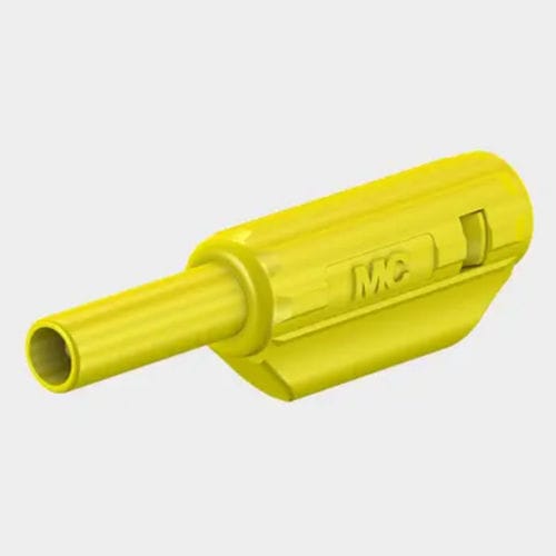Cylindrical plug - SL205-K - Stäubli Electrical Connectors AG - male / plastic / black rubber