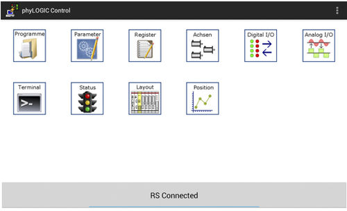 Stepper motor controller software - phyLOGICTM - Phytron GmbH - configuration / parameterization / Android