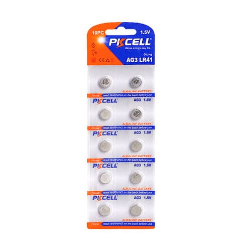 Alkaline battery - AG3/LR41 - Shenzhen PKCELL Battery Co. Ltd - round / for medical applications / CE