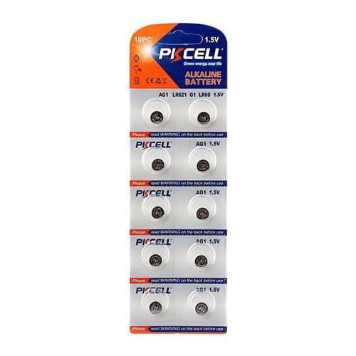 Alkaline battery - AG1/LR20 - Shenzhen PKCELL Battery Co. Ltd - circular / round / 1.5 V