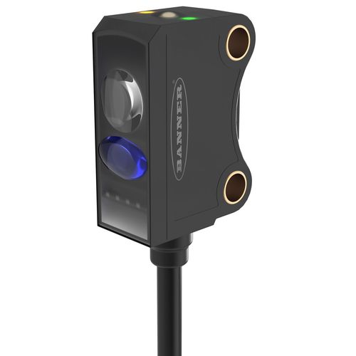 Miniature photoelectric sensor - VS8 SERIES - BANNER ENGINEERING CORP. - with background suppression / polarized retroreflective / rectangular
