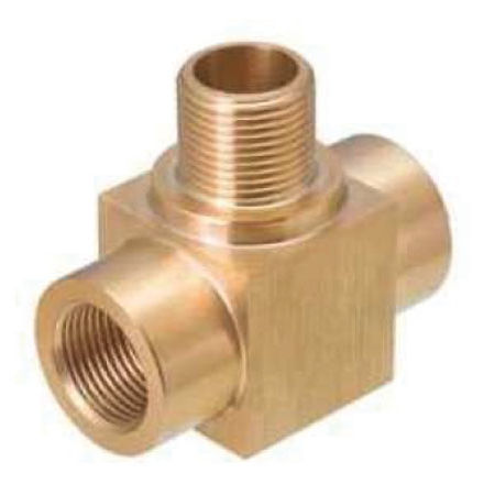 Hydraulic fitting - KROMA MEC SRL - screw-in / T-shaped / nickel-plated brass